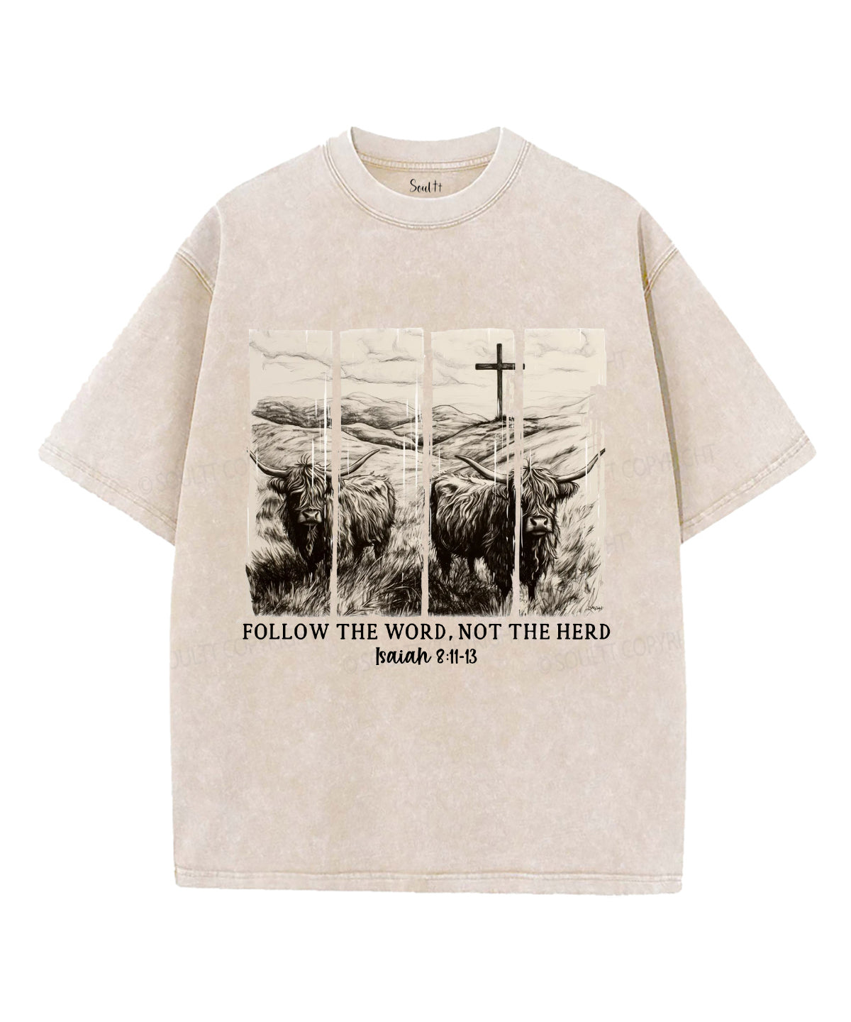 Follow the Word Unisex Washed Christian T-shirt Style002 Hoodie, Sweatshirt | CiraTrend.com (Image 4)