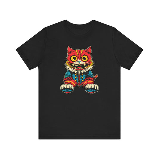 Vintage Creepy Cat Graphic Tee