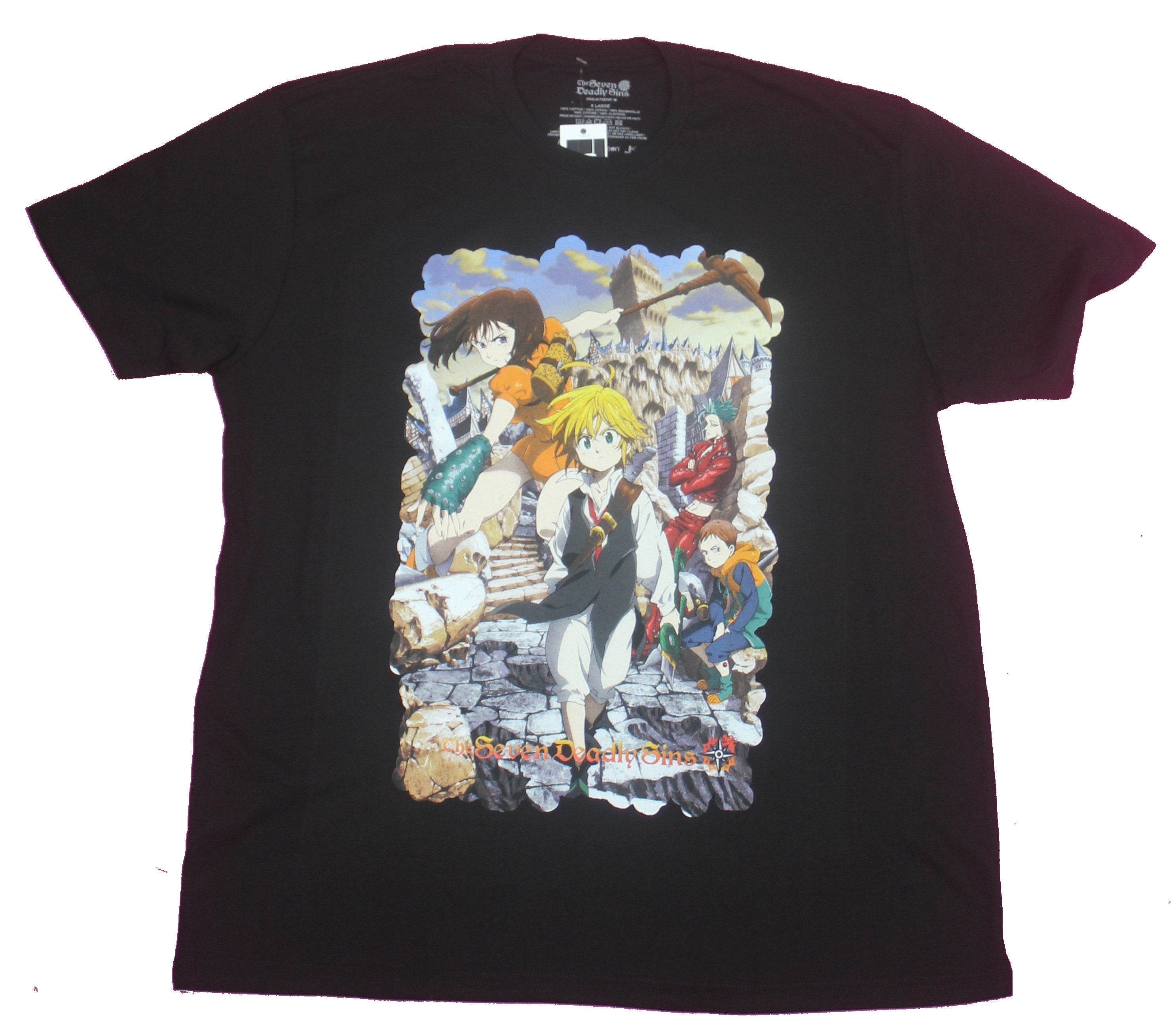 Seven Deadly Sins Mens T-Shirt- Key Art Colorful Cast Image Hoodie, Sweatshirt | CiraTrend.com