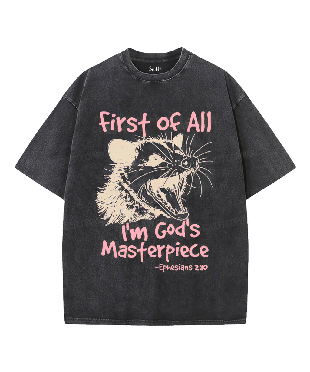 I'M God'S Masterpiece Washed Christian T-Shirts, Hoodie, Sweatshirt