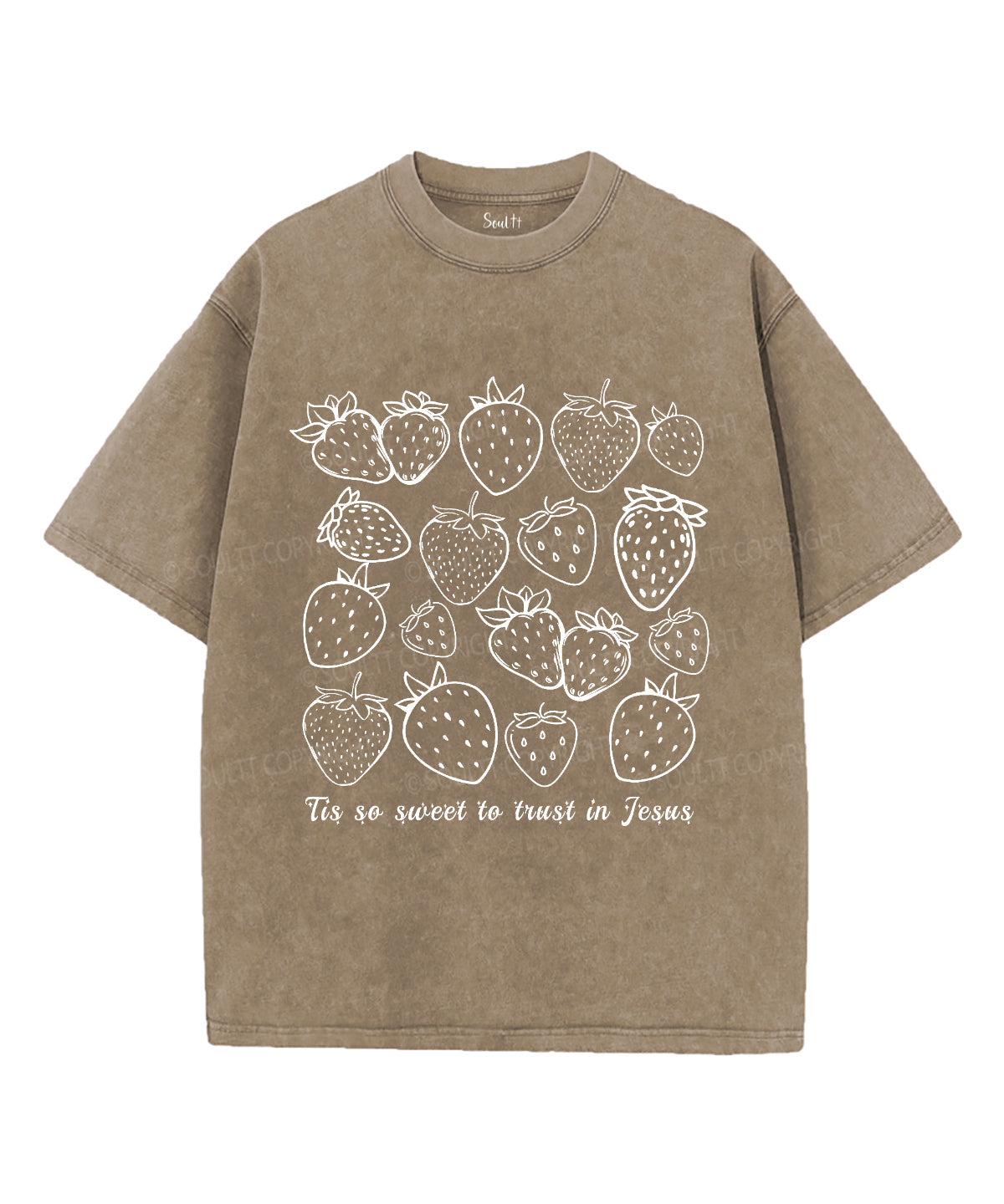 Tis So Sweet To Trust In Jesus Unisex Washed Christian T-shirt Hoodie, Sweatshirt | CiraTrend.com (Image 5)