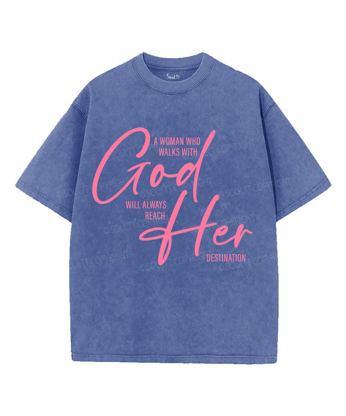 A Woman Who Walks With God Unisex Washed Christian T-shirt Hoodie, Sweatshirt | CiraTrend.com (Image 4)