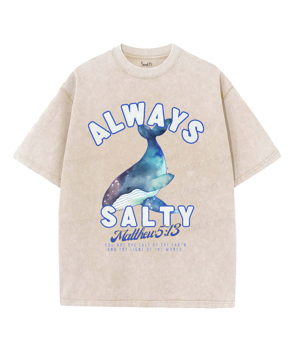 Always Salty Unisex Washed Christian T-shirt Hoodie, Sweatshirt | CiraTrend.com (Image 4)