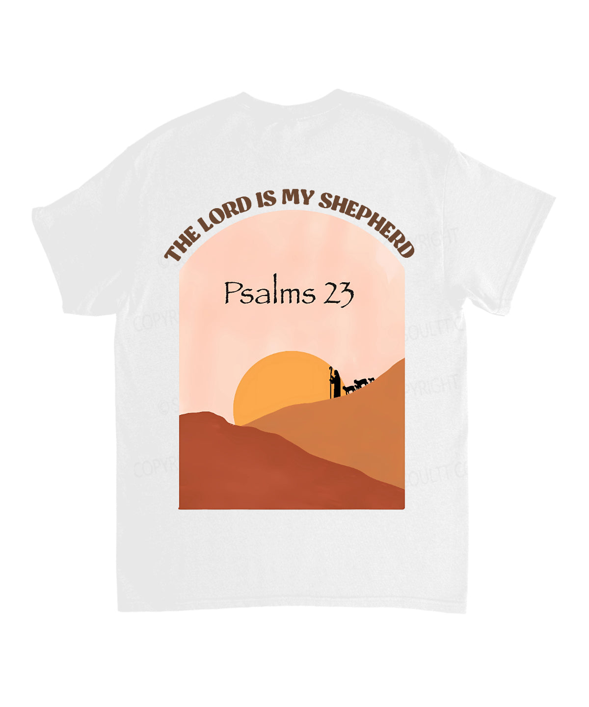 The Lord Is My Shepherd Double Sided Unisex Cotton Christian T-Shirt Hoodie, Sweatshirt | CiraTrend.com (Image 3)