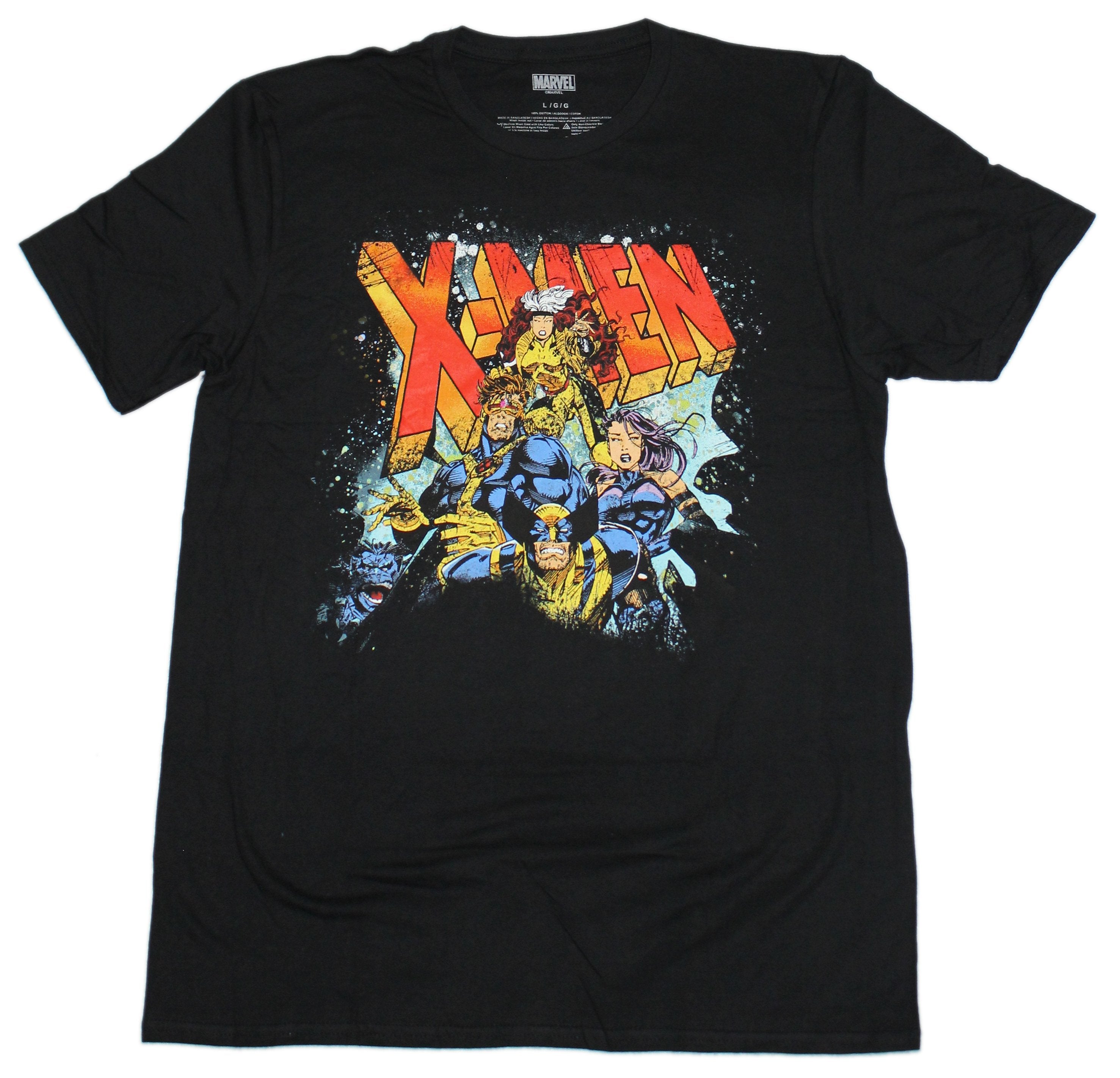 X-Men Mens T-Shirt - Cast Under Red and Orange Logo Hoodie, Sweatshirt | CiraTrend.com