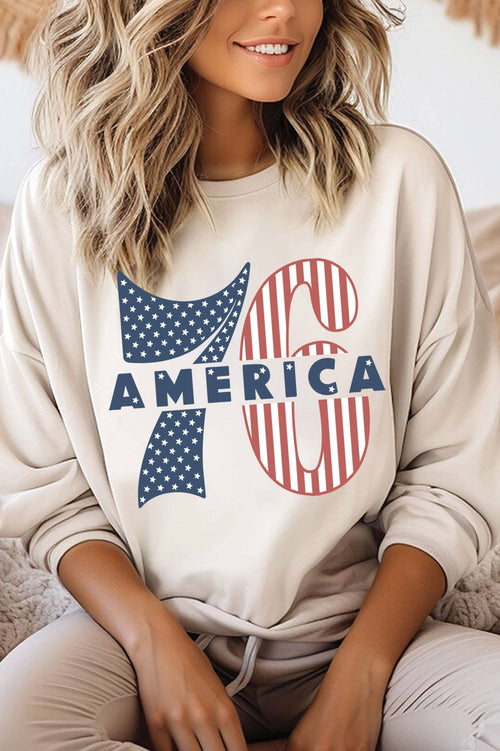 1776 America Graphic Brushed Sweatshirts