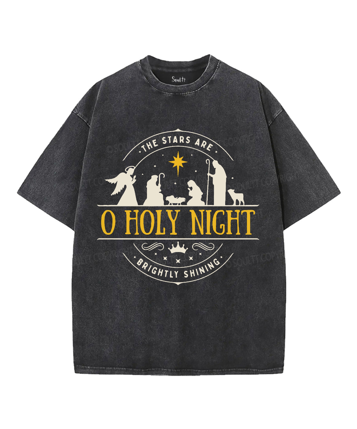 O Holy Night Washed Christian T-shirt Style002 Hoodie, Sweatshirt | CiraTrend.com (Image 1)