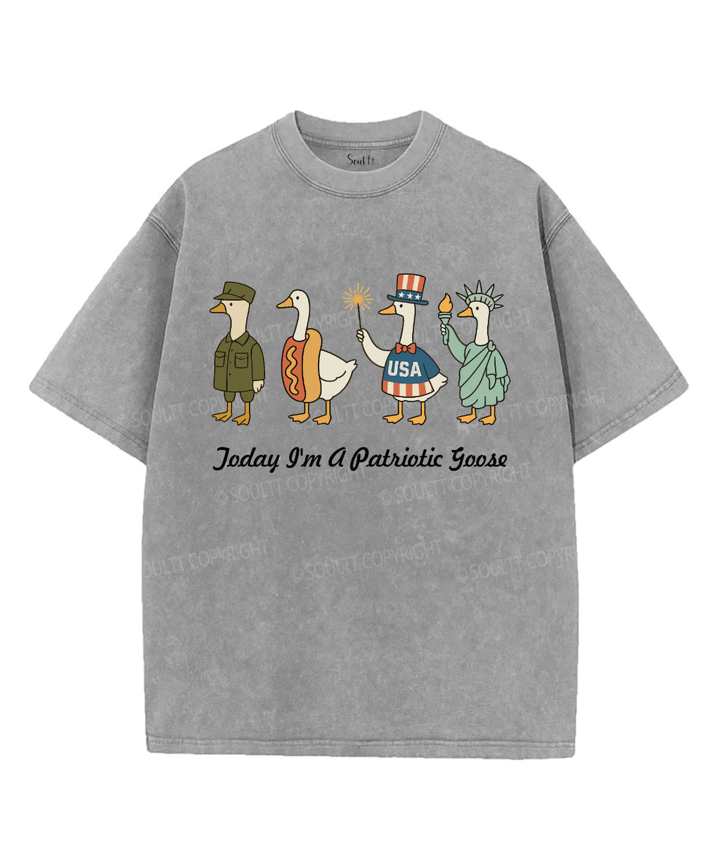 Today I'm A Patriotic Goose Unisex Washed Christian T-shirt Hoodie, Sweatshirt | CiraTrend.com (Image 2)