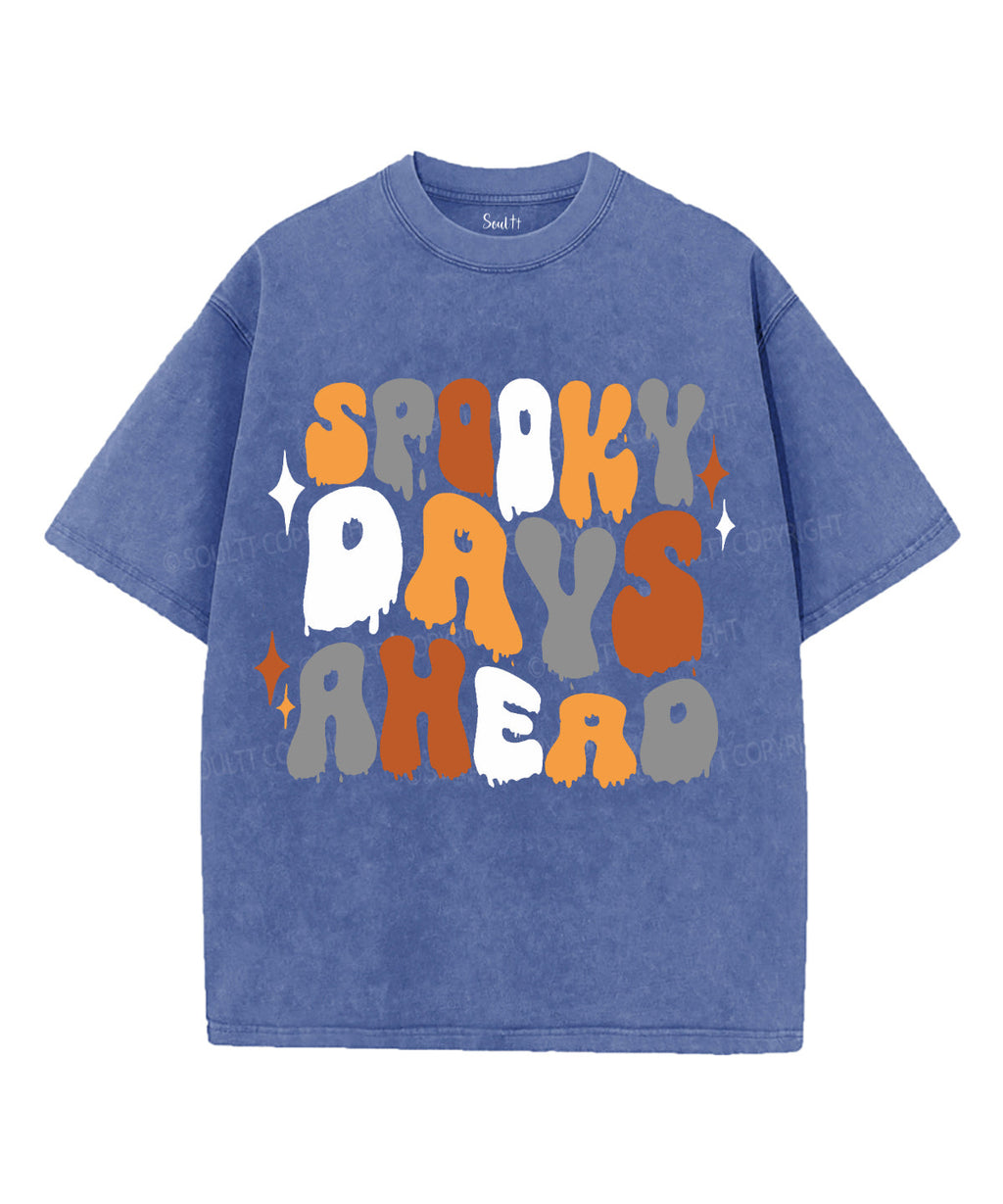 Spooky Days Ahead Unisex Washed Christian T-shirt Hoodie, Sweatshirt | CiraTrend.com (Image 3)