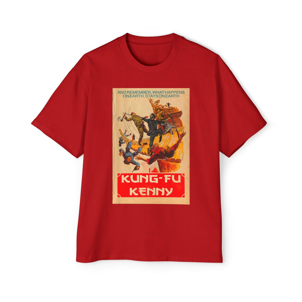 Kung-Fu Kenny - Men's Heavy Oversized Tee Hoodie, Sweatshirt | CiraTrend.com (Image 3)