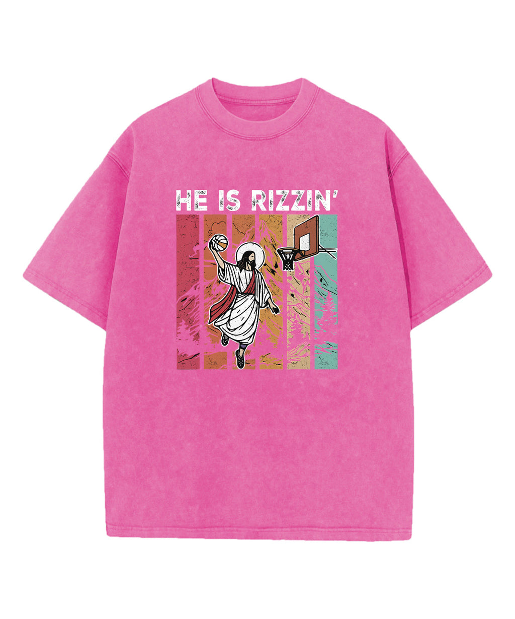He is Rizzin' Washed Christian T-shirt Hoodie, Sweatshirt | CiraTrend.com (Image 2)