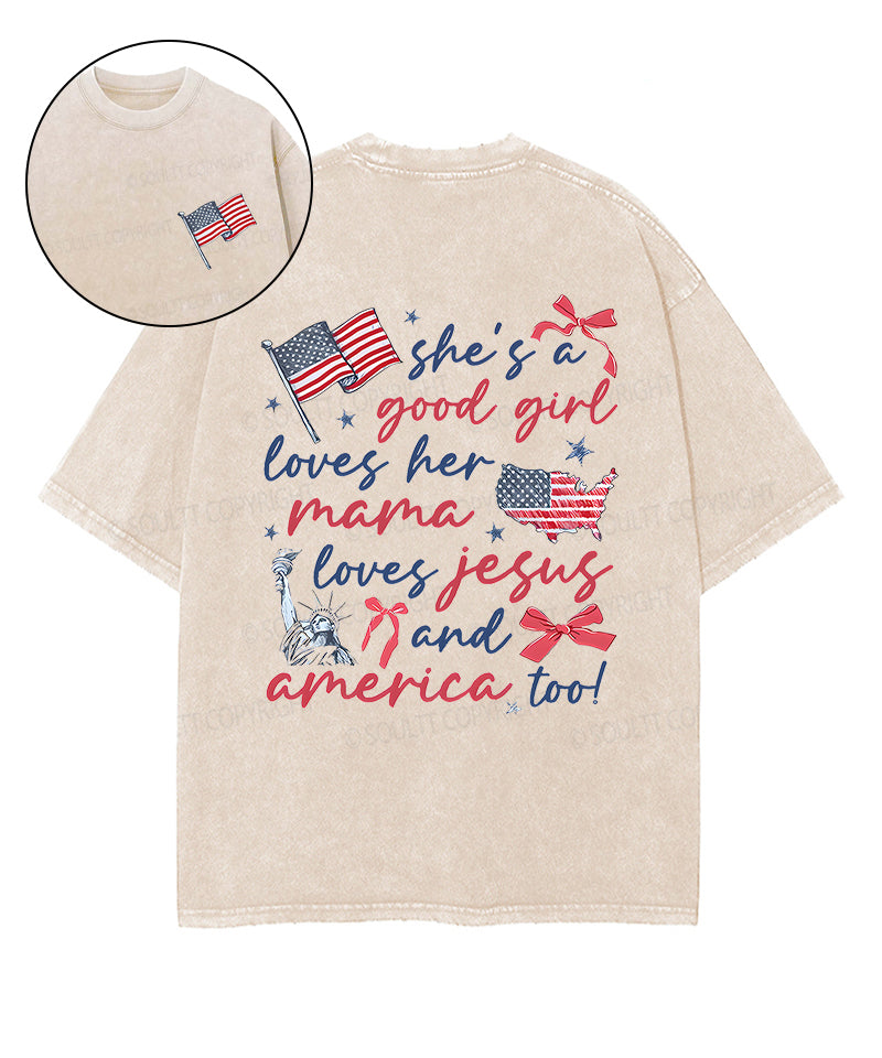 She's a Good Girl Double Sided Unisex Washed Christian T-shirt Hoodie, Sweatshirt | CiraTrend.com (Image 1)