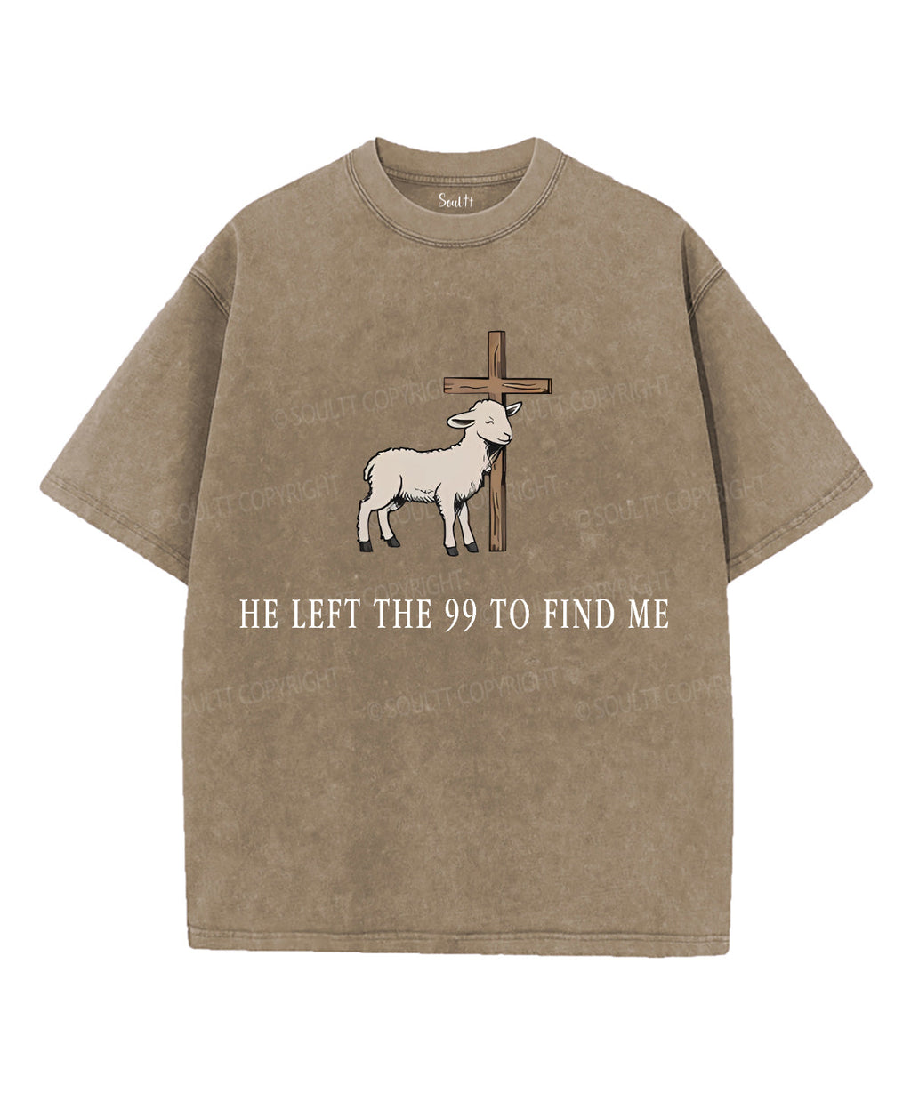 He Left the 99 to Find Me Unisex Washed Christian T-shirt Hoodie, Sweatshirt | CiraTrend.com (Image 5)