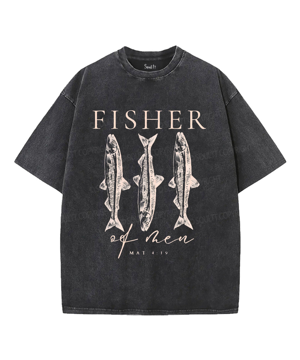 Fisher Unisex Washed Christian T-shirt Hoodie, Sweatshirt | CiraTrend.com (Image 2)