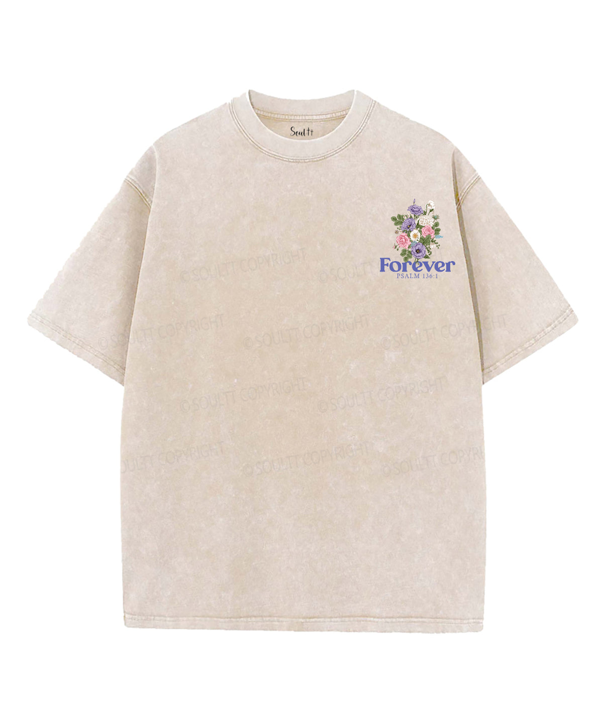 His Love Endures Forever Double Sided Unisex Washed Christian T-shirt Hoodie, Sweatshirt | CiraTrend.com (Image 2)