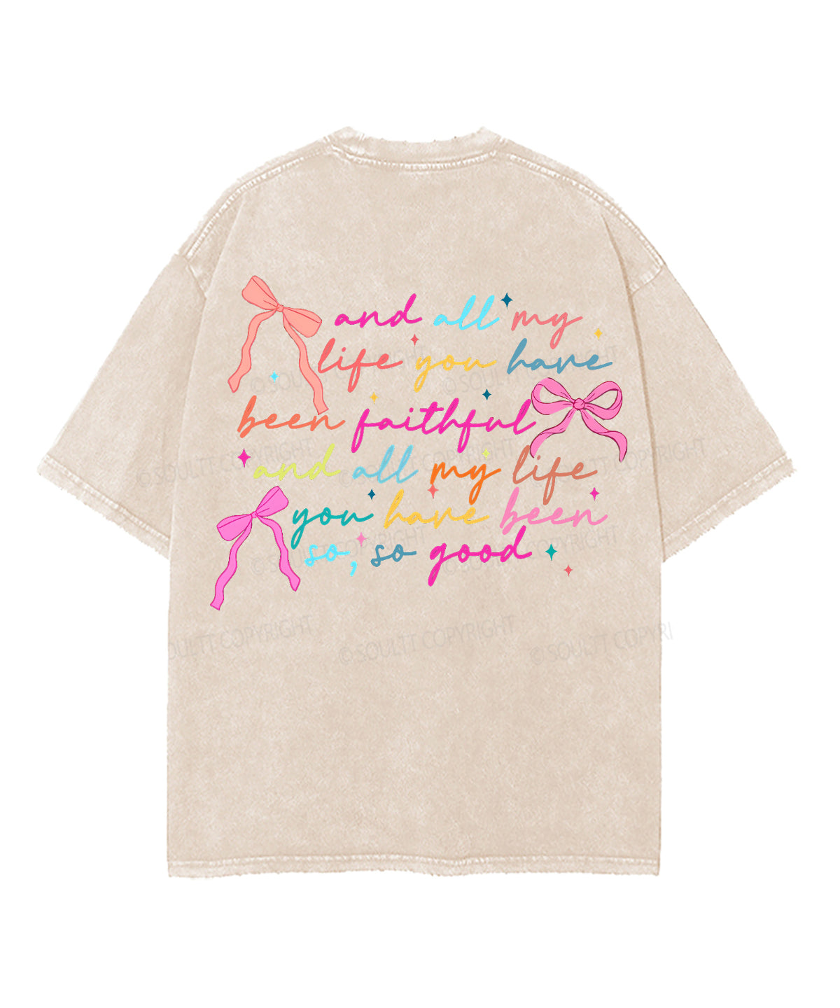 All My Life Double Sided Unisex Washed Christian T-shirt Hoodie, Sweatshirt | CiraTrend.com (Image 2)