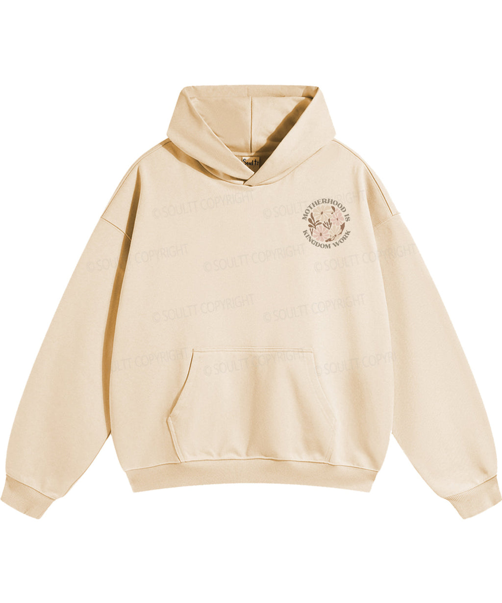 Motherhood Is Kingdom Work Double Sided Cotton Christian Hoodie T-Shirts, Sweatshirt | CiraTrend.com (Image 4)