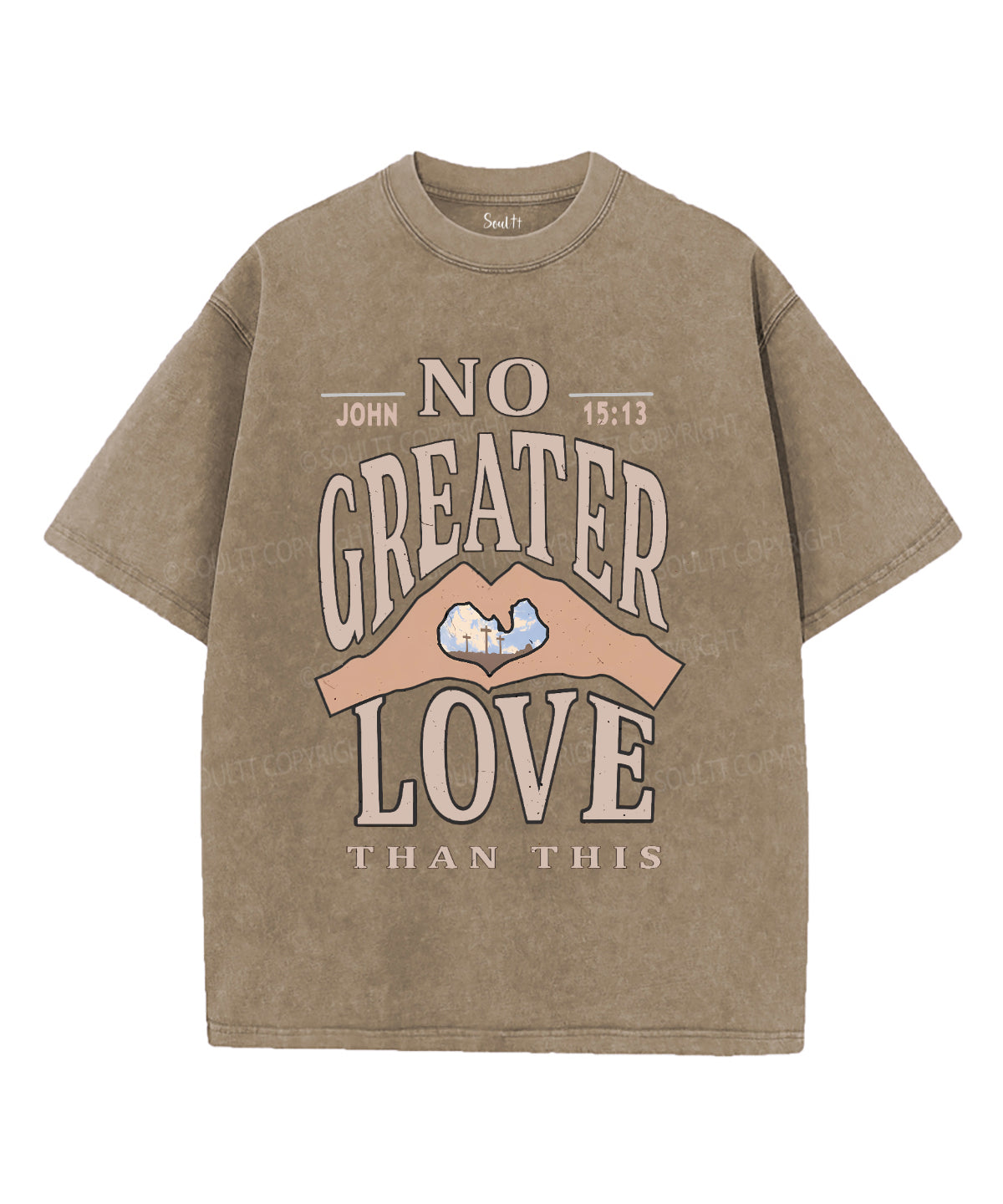 No Greater Love Unisex Washed Christian T-shirt Style002 Hoodie, Sweatshirt | CiraTrend.com (Image 5)