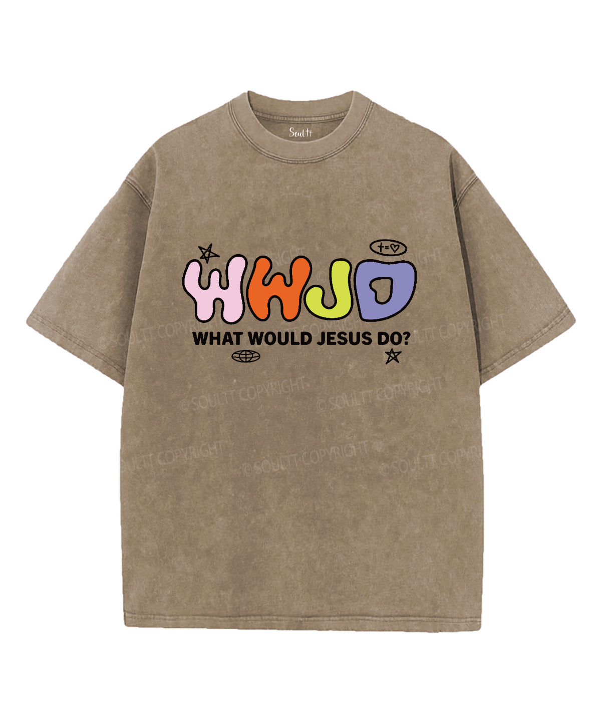What Would Jesus Do Washed Christian T-shirt Hoodie, Sweatshirt | CiraTrend.com (Image 5)