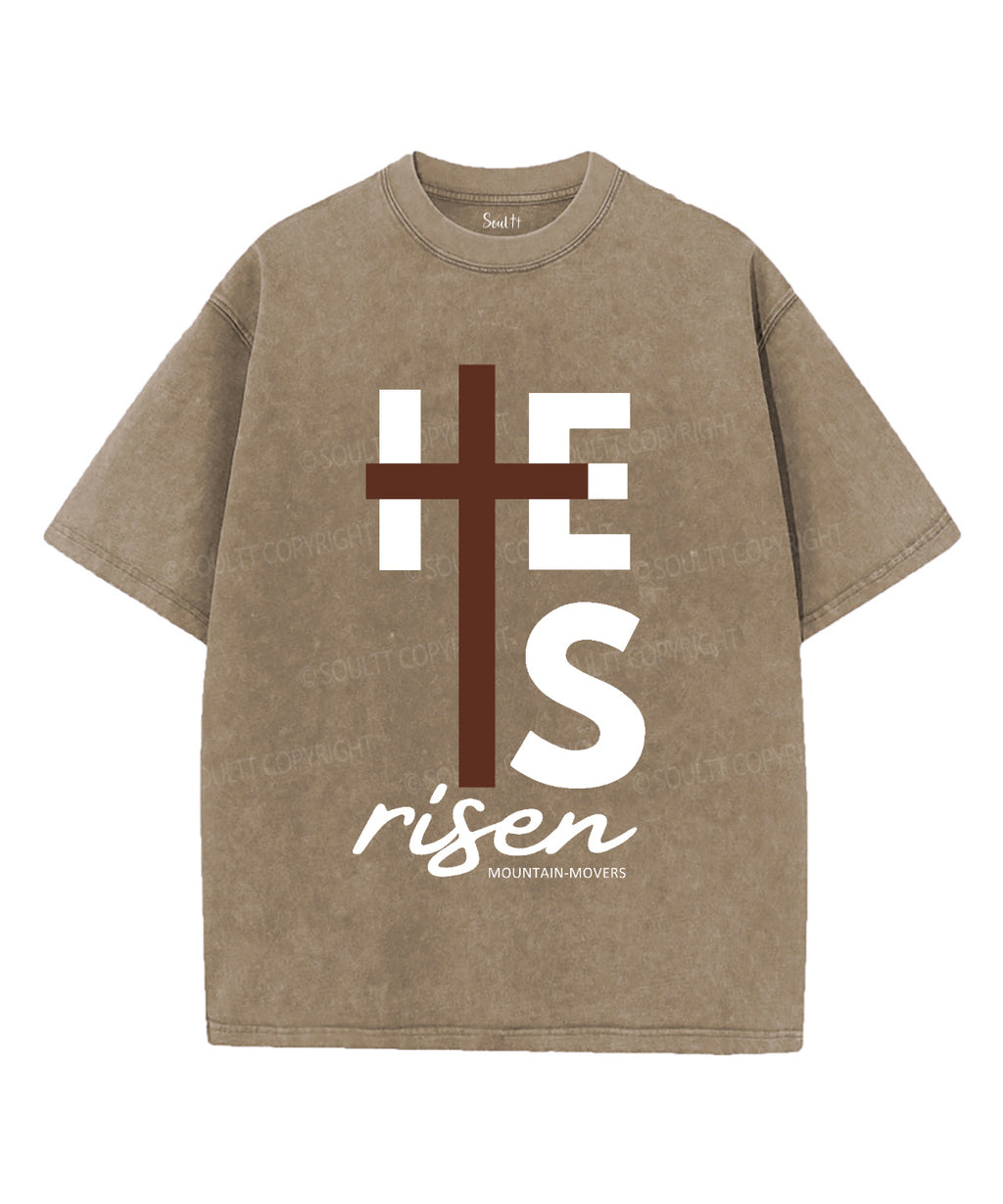 He Is Risen Unisex Washed Christian T-shirt Style005 Hoodie, Sweatshirt | CiraTrend.com (Image 5)