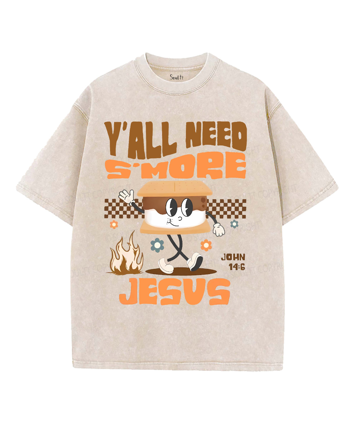 Need S'more Jesus Unisex Washed Christian T-shirt Hoodie, Sweatshirt | CiraTrend.com (Image 3)