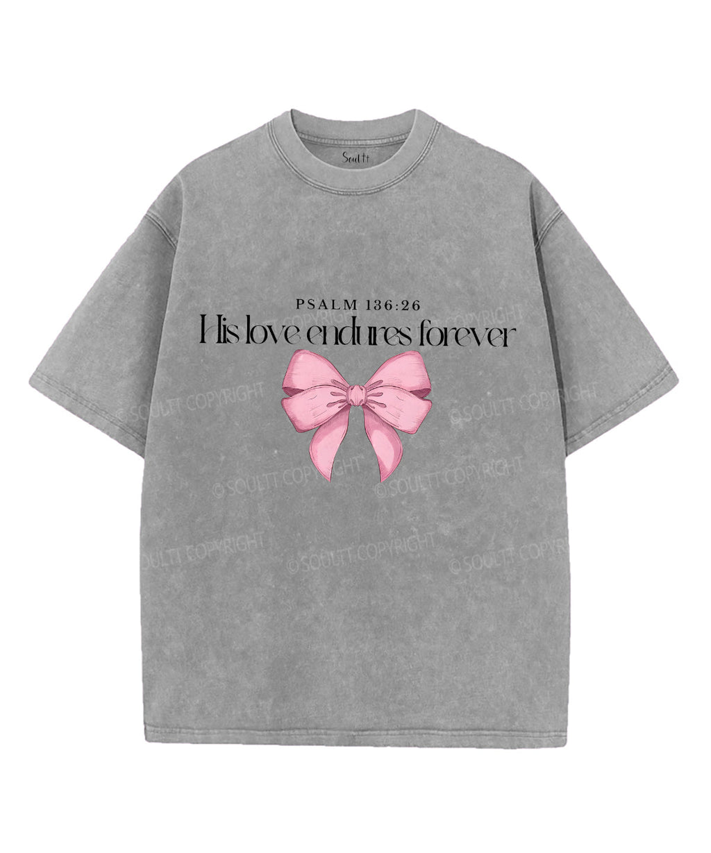His Love Endures Forever Unisex Washed Christian T-shirt Hoodie, Sweatshirt | CiraTrend.com (Image 2)