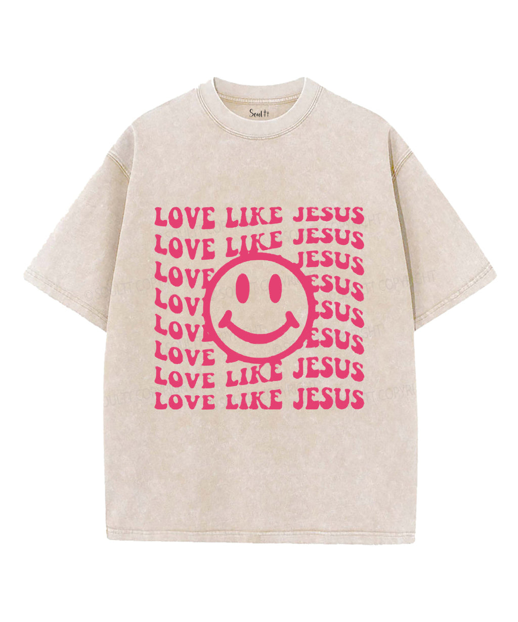 Love Like Jesus Unisex Washed Christian T-shirt Style001 Hoodie, Sweatshirt | CiraTrend.com (Image 1)