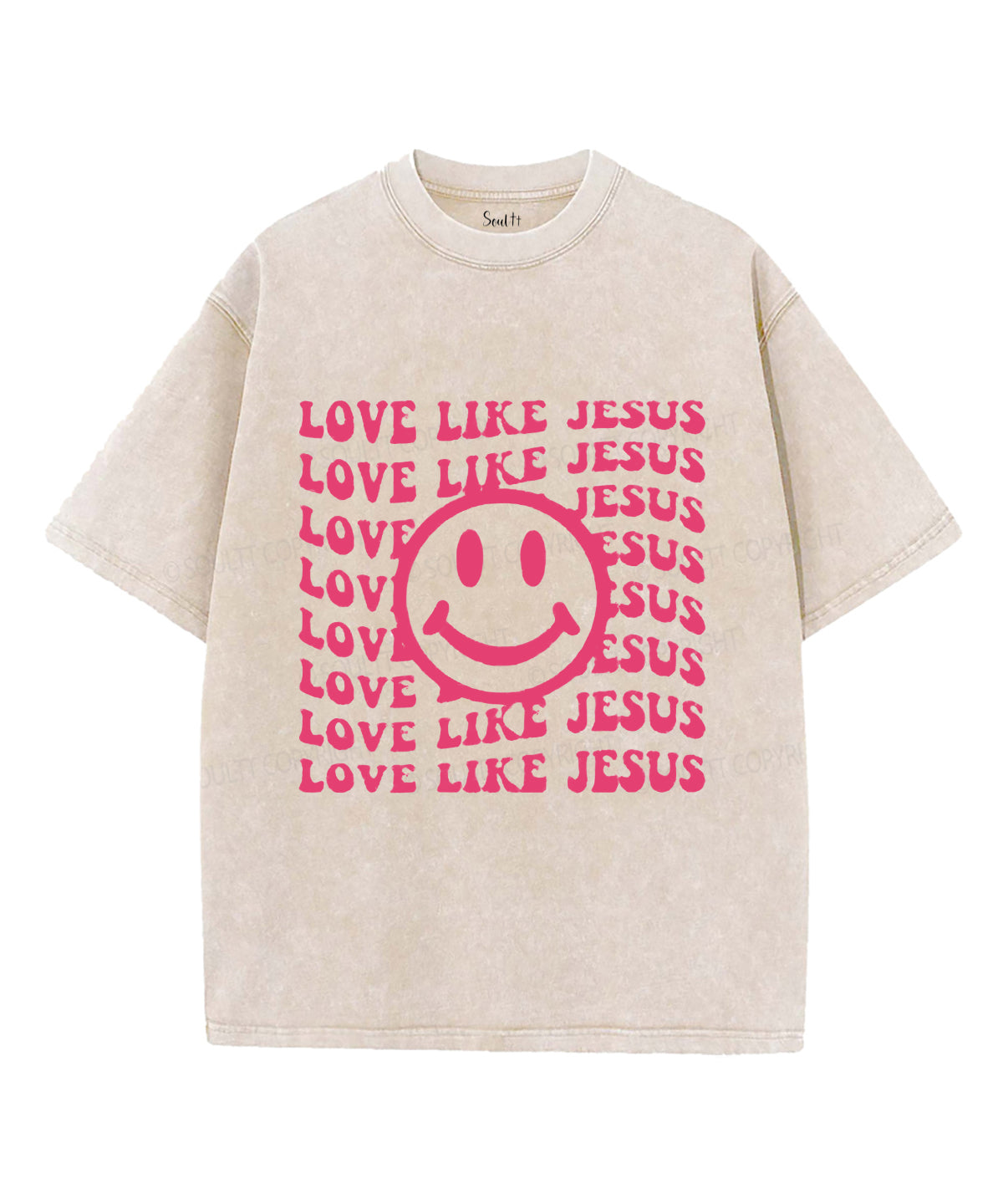 Love Like Jesus Unisex Washed Christian T-shirt Style001 Hoodie, Sweatshirt | CiraTrend.com (Image 1)
