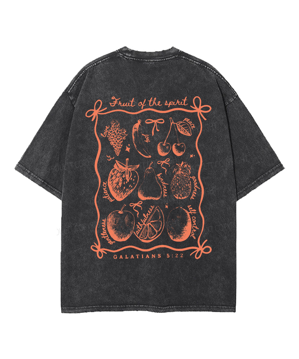 Fruit Of The Spirit Double Sided Unisex Washed Christian T-shirt Style023 Hoodie, Sweatshirt | CiraTrend.com (Image 2)