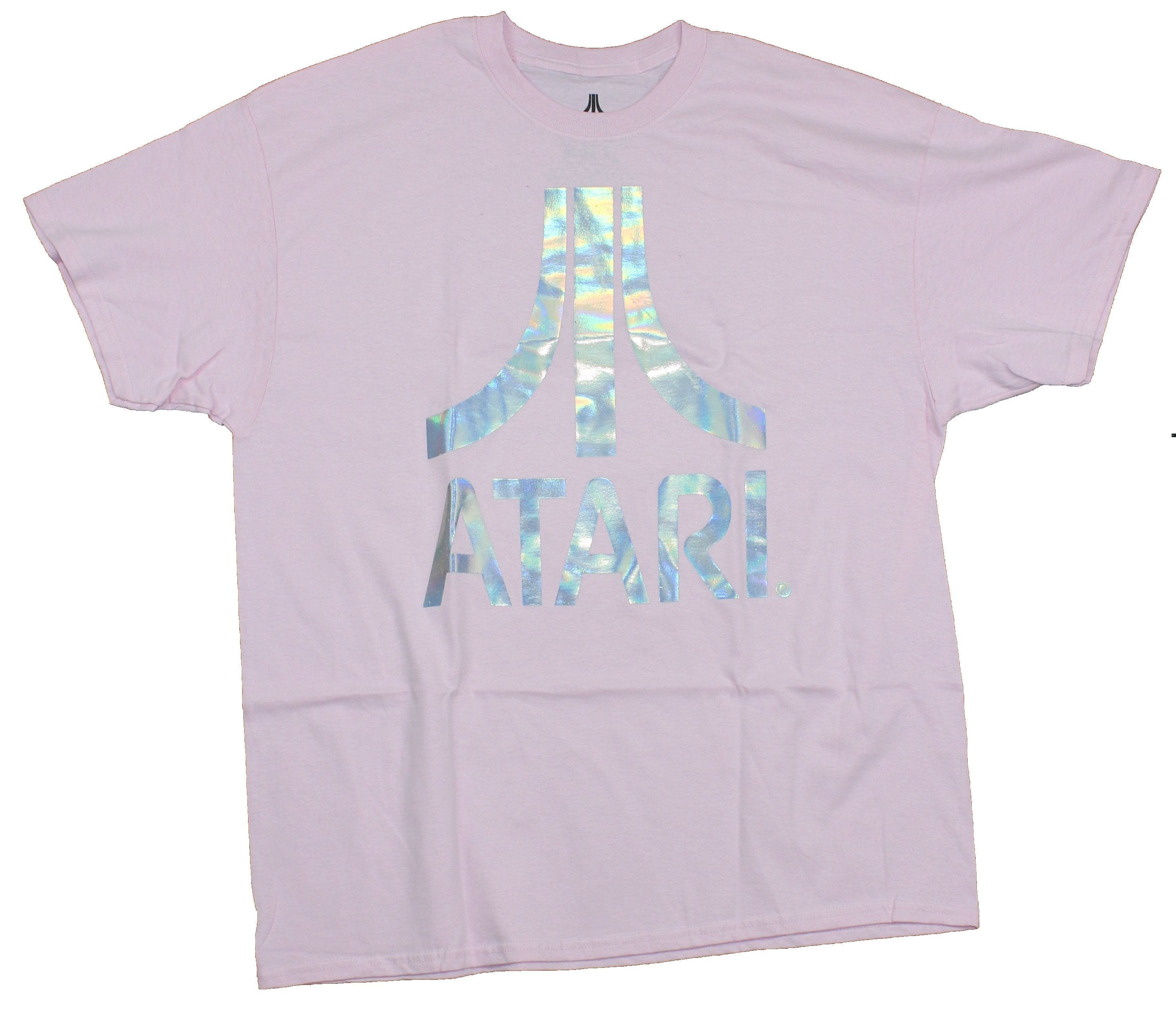 Atari Mens T-Shirt - Silver Foil Atari Logo Image Hoodie, Sweatshirt | CiraTrend.com