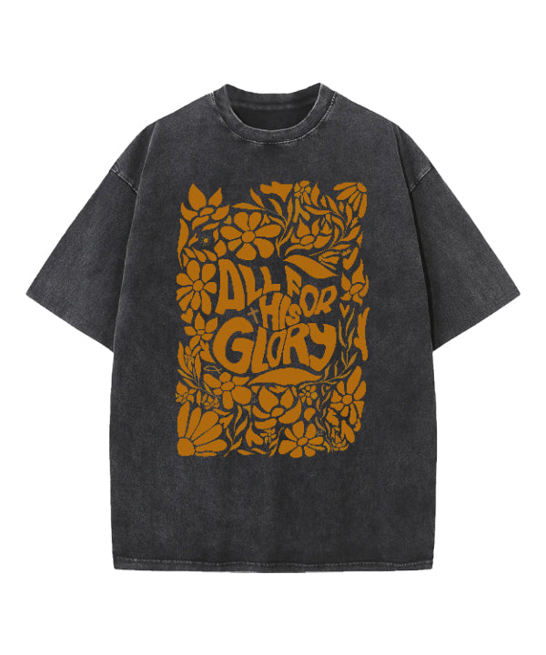 All For His Glory Washed Christian T-shirt Hoodie, Sweatshirt | CiraTrend.com (Image 4)