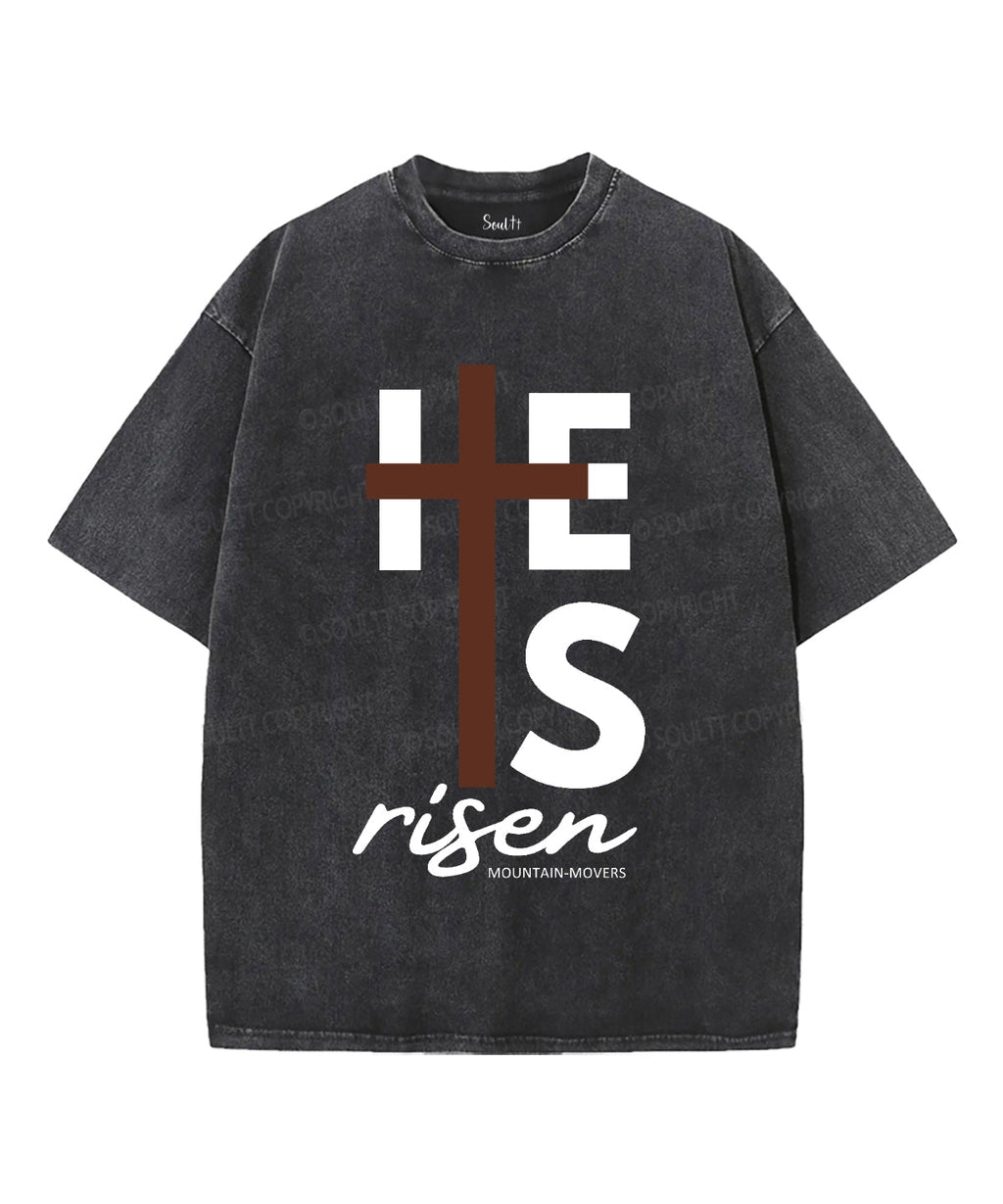 He Is Risen Unisex Washed Christian T-shirt Style005 Hoodie, Sweatshirt | CiraTrend.com (Image 2)