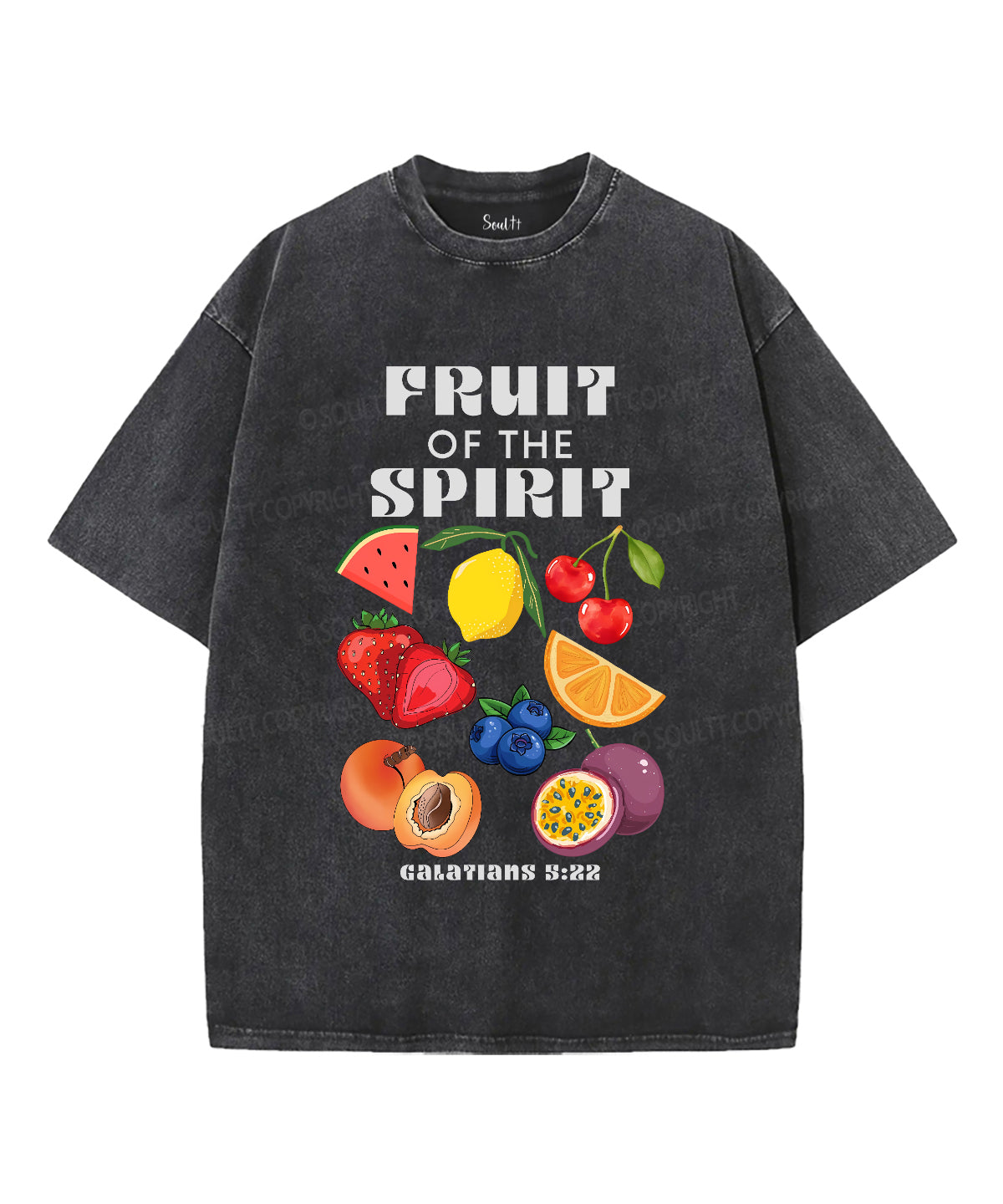 Fruit Of The Spirit Unisex Washed Christian T-shirt Style015 Hoodie, Sweatshirt | CiraTrend.com (Image 1)