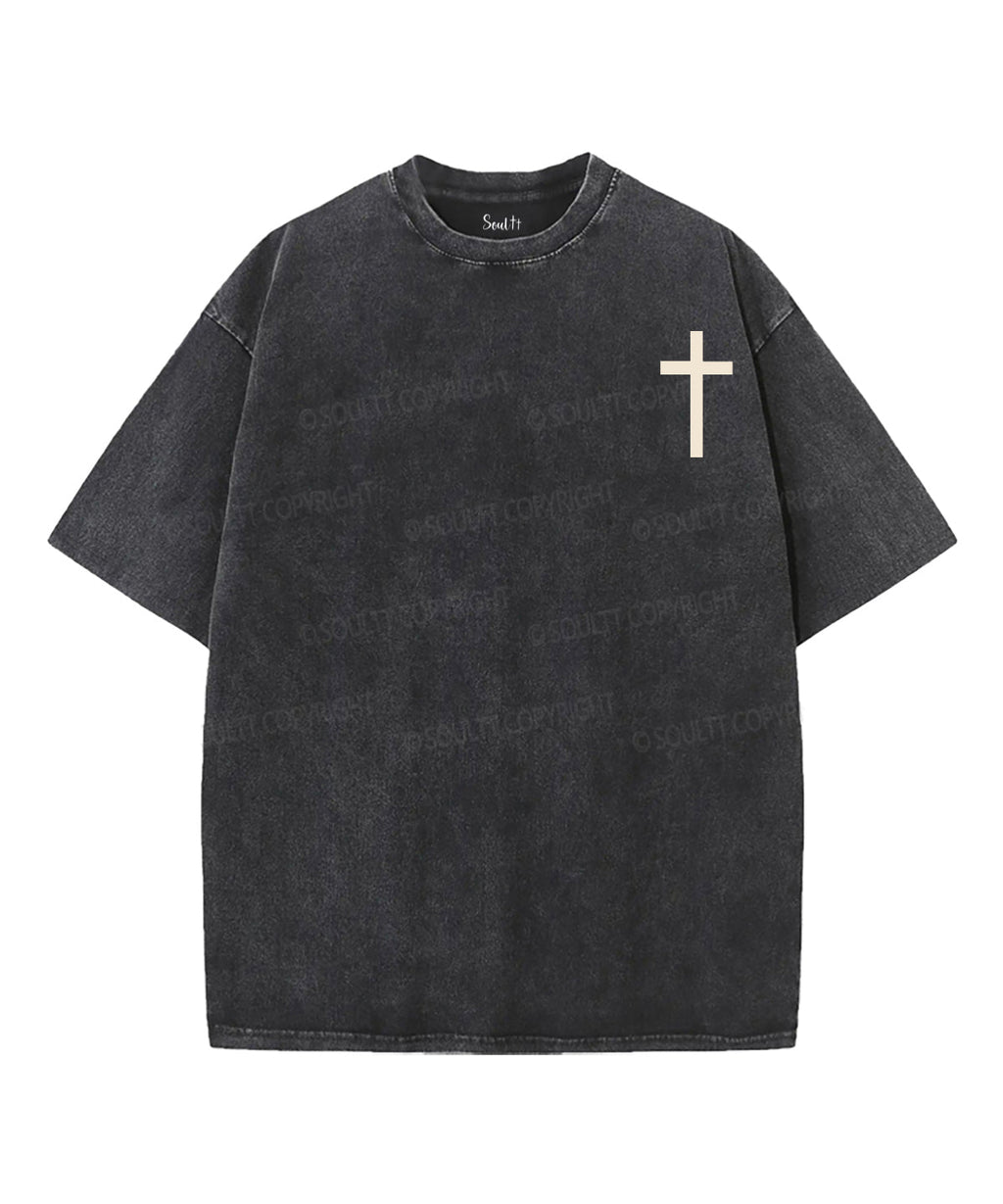 The Lamb Who Was Slain Is Risen Double Sided Unisex Washed Christian T-shirt Hoodie, Sweatshirt | CiraTrend.com (Image 2)