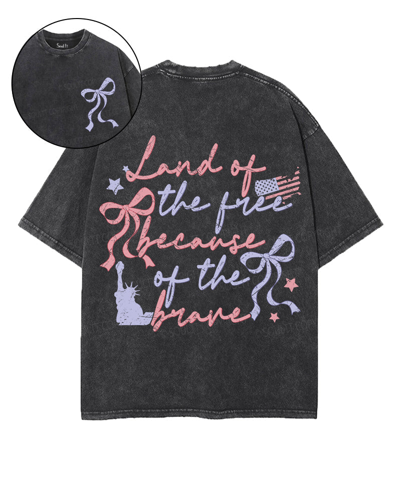 Land Of The Free Double Sided Unisex Washed Christian T-shirt Style003 Hoodie, Sweatshirt | CiraTrend.com (Image 1)
