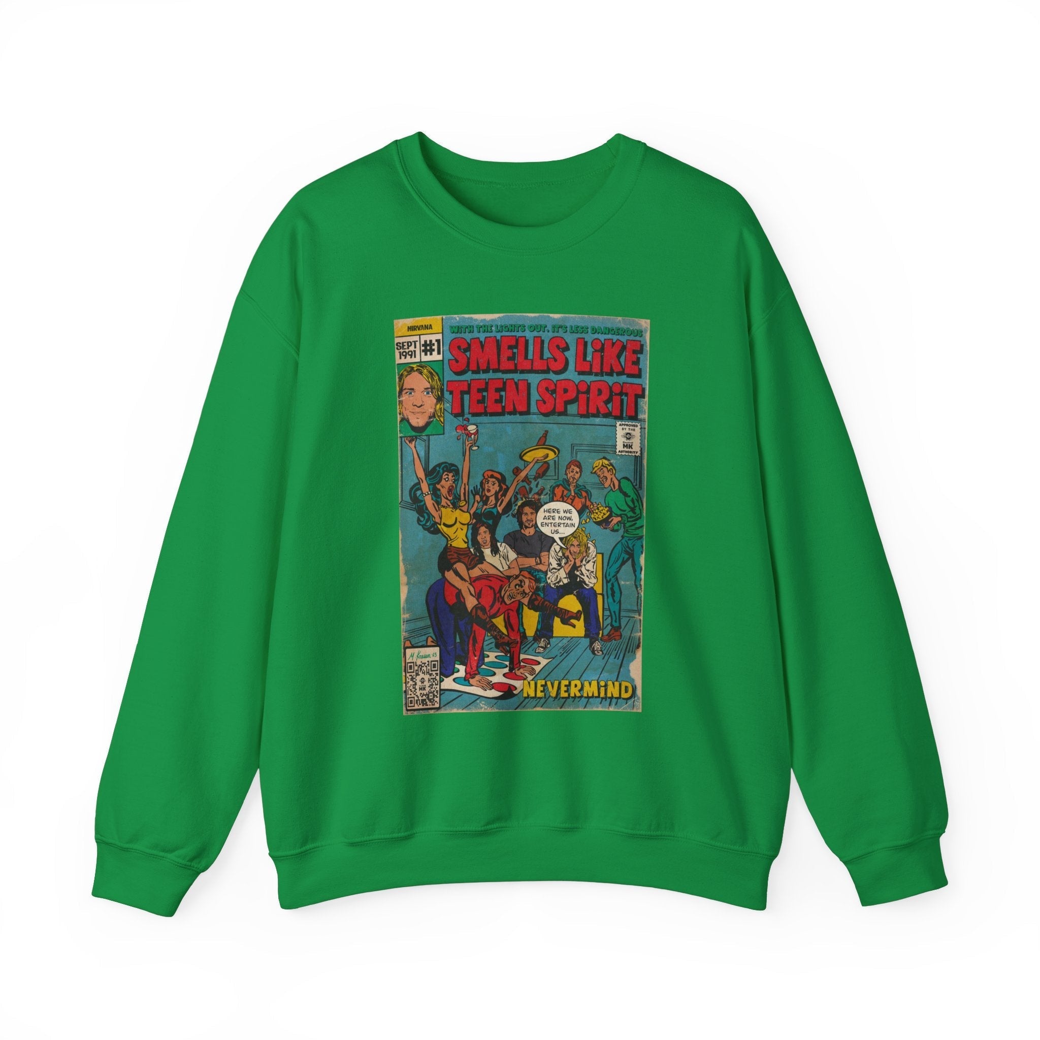 Smells Like Teen Spirit -  Unisex Heavy BlendÃ¢â€žÂ¢ Crewneck Sweatshirt T-Shirts, Hoodie | CiraTrend.com (Image 4)