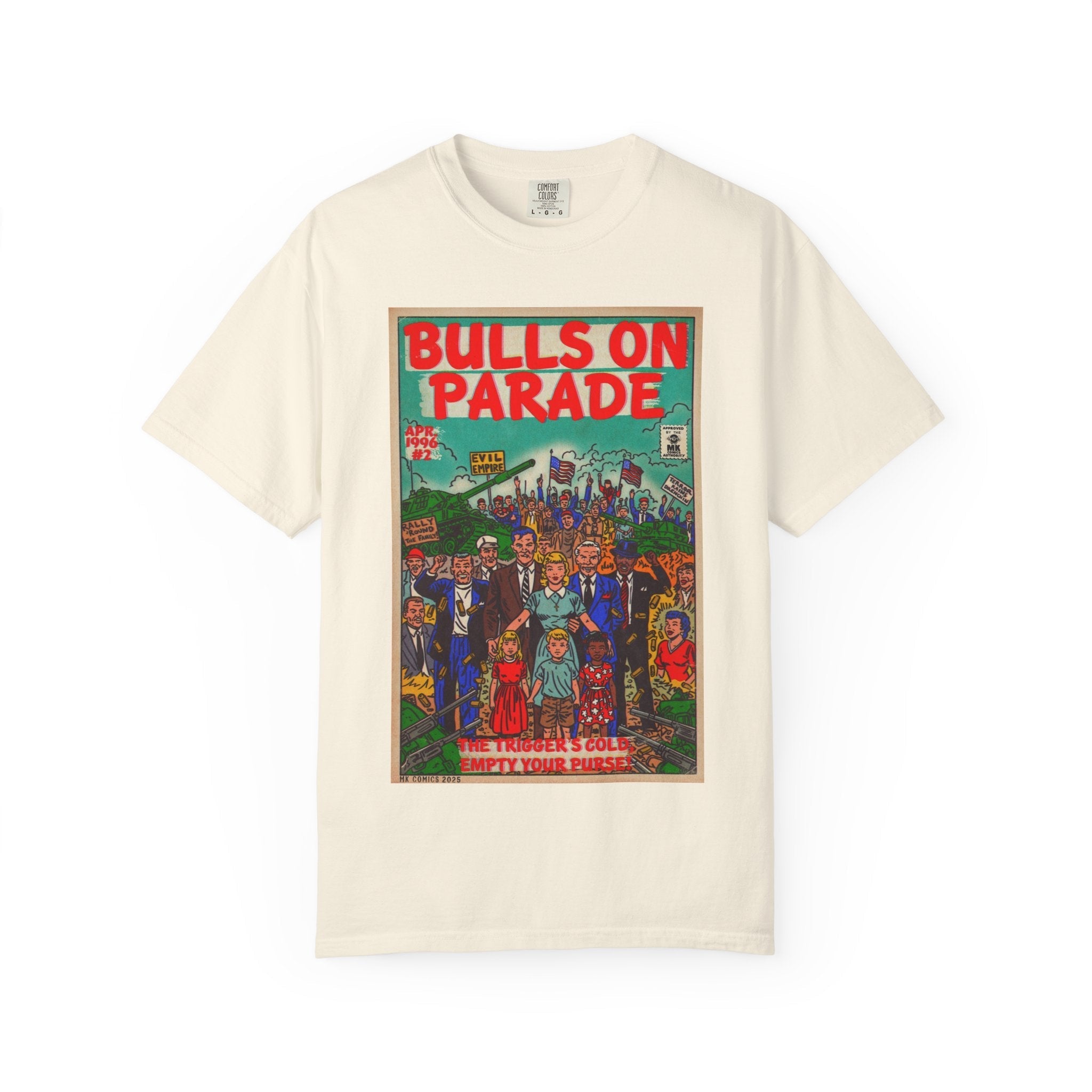 Bulls Parade - Unisex Garment-Dyed T-shirt Hoodie, Sweatshirt | CiraTrend.com (Image 3)