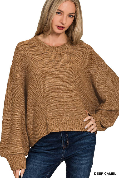 1015 Oversized Baloon Sleeve Sweater SI-28189