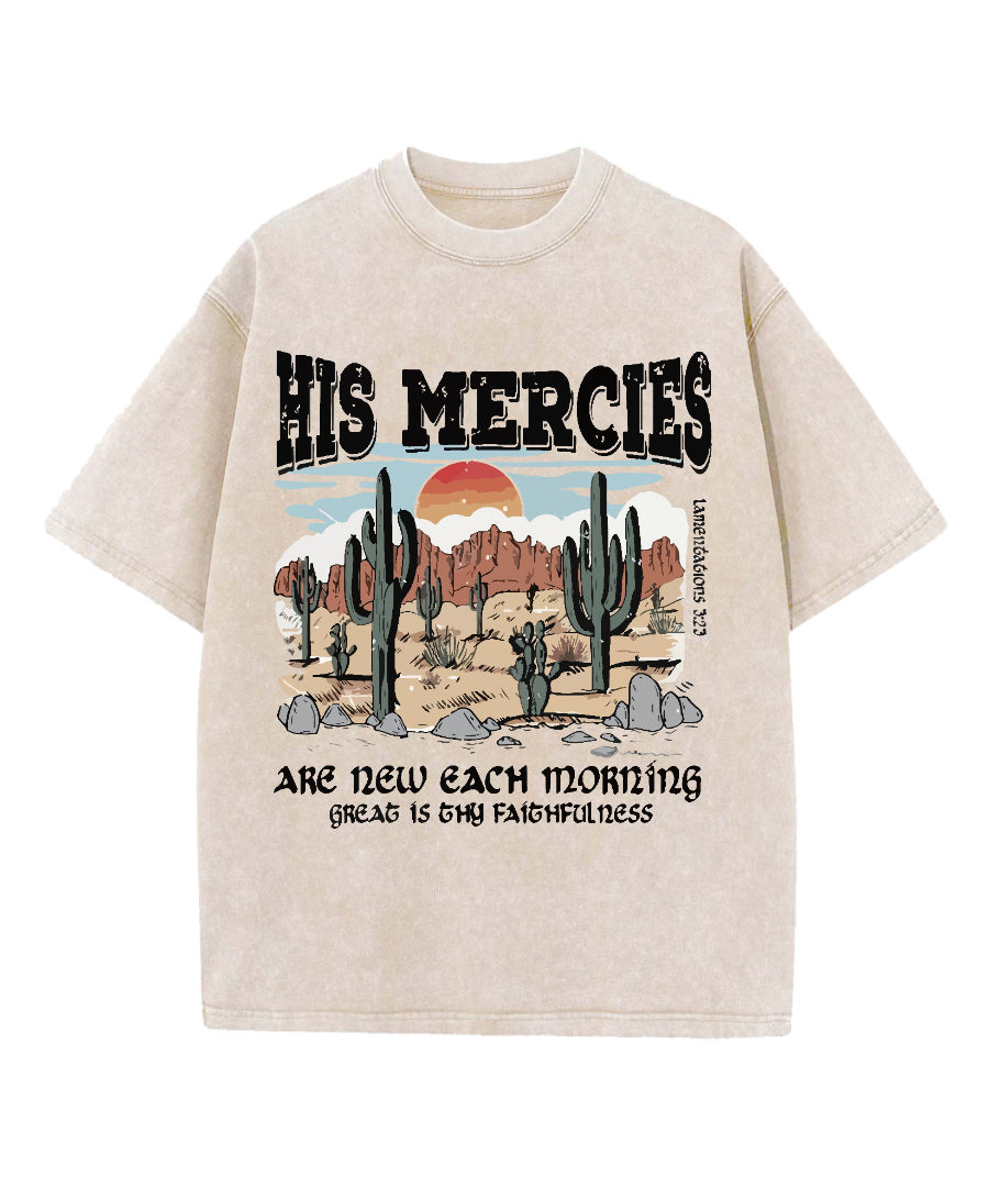 His Mercies Washed Christian T-Shirts, Hoodie, Sweatshirt