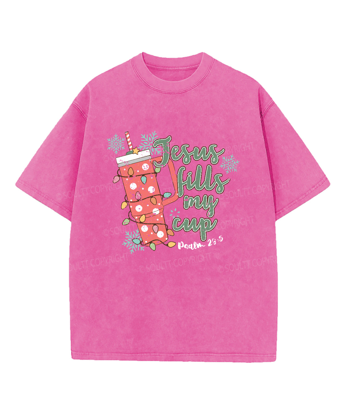 Jesus Fills My Cup Washed Christian T-shirt Hoodie, Sweatshirt | CiraTrend.com (Image 3)