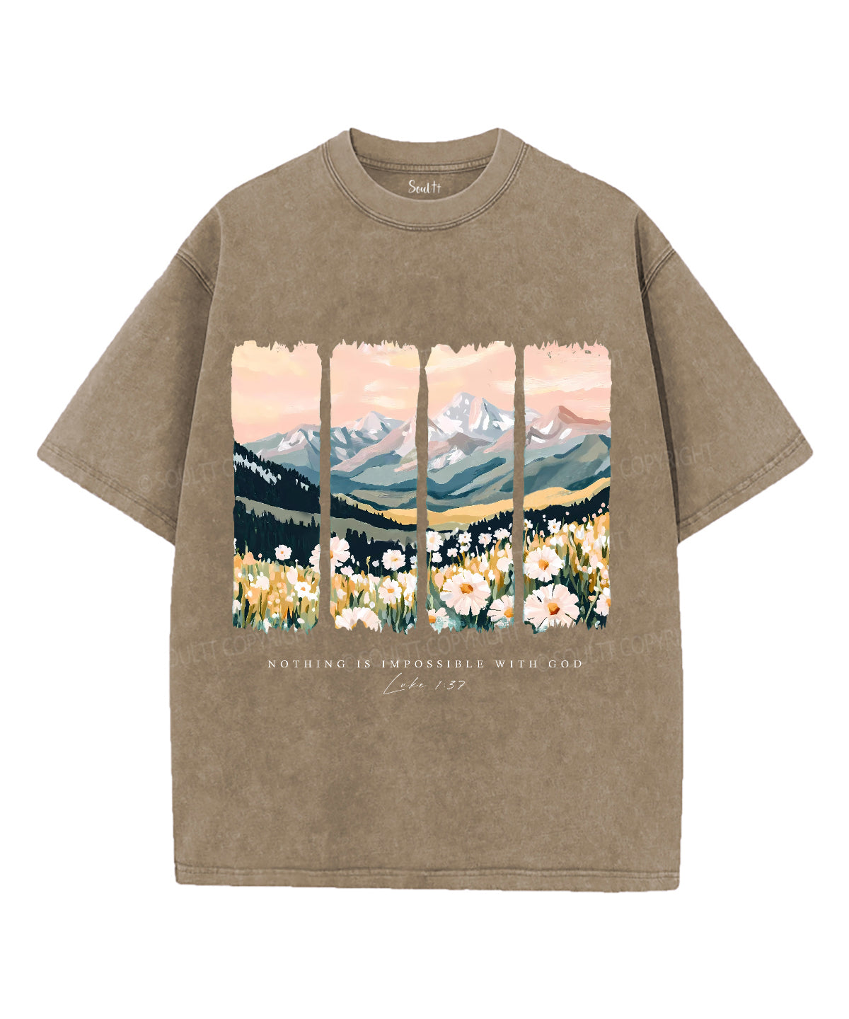 Nothing Is Impossible With God Unisex Washed Christian T-shirt Style001 Hoodie, Sweatshirt | CiraTrend.com (Image 5)