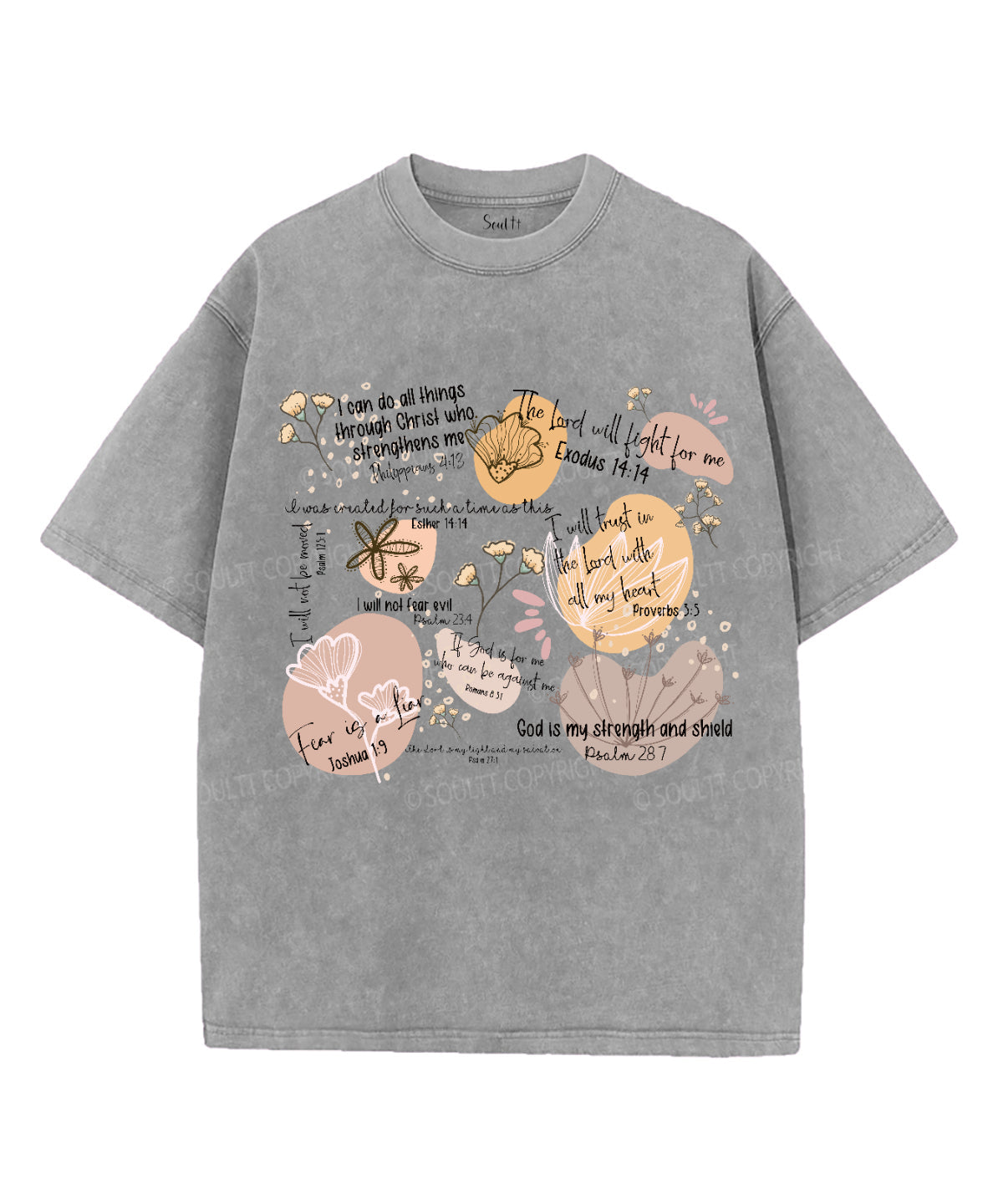The Lord Will Fight For Me Washed Christian T-shirt Hoodie, Sweatshirt | CiraTrend.com (Image 4)