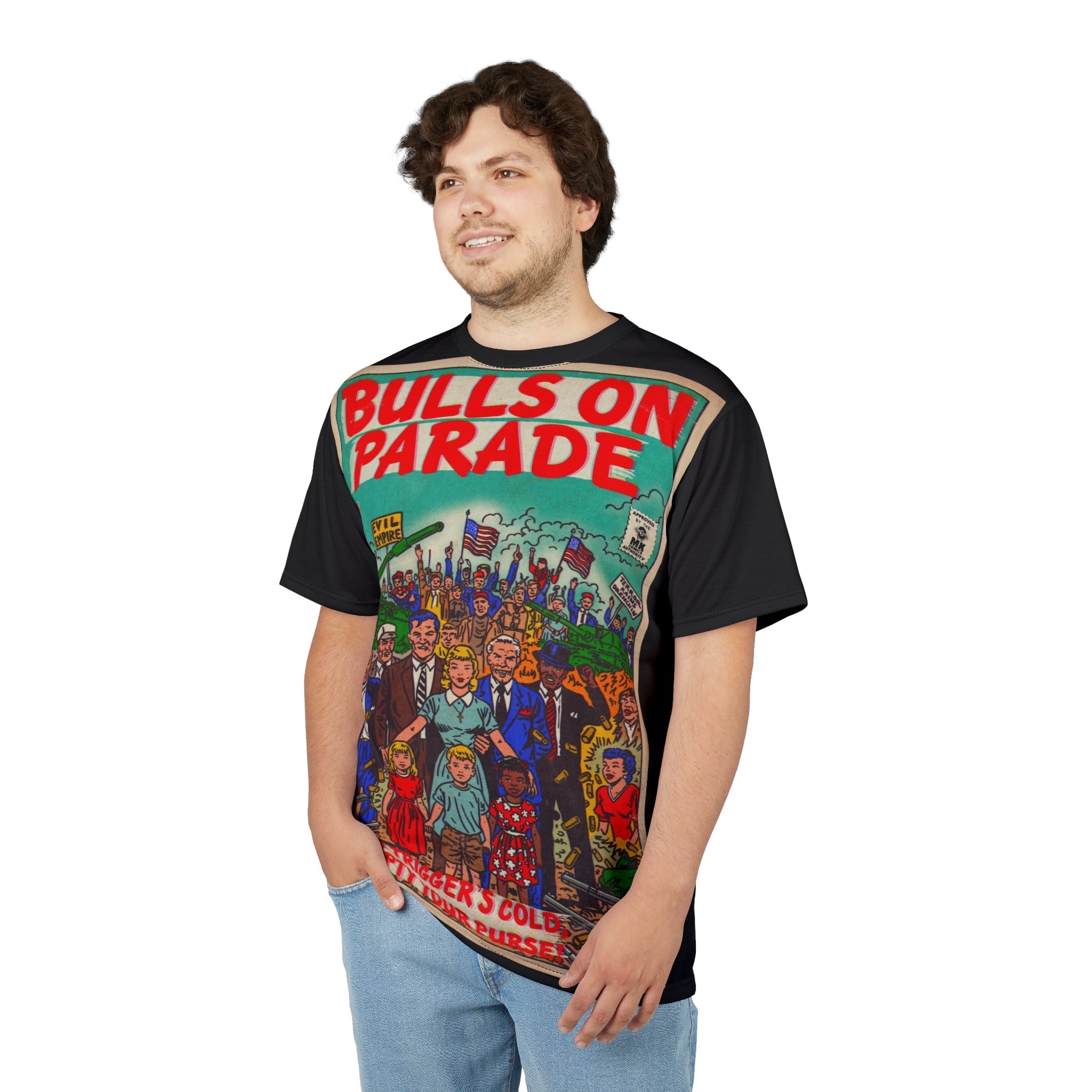 Bulls Parade -Unisex Cut & Sew Tee (AOP) Hoodie, Sweatshirt | CiraTrend.com (Image 4)