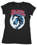 Black Panther Girls Juniors T-Shirt- Retro Black Panther In Spotlight Distressed Hoodie, Sweatshirt | CiraTrend.com