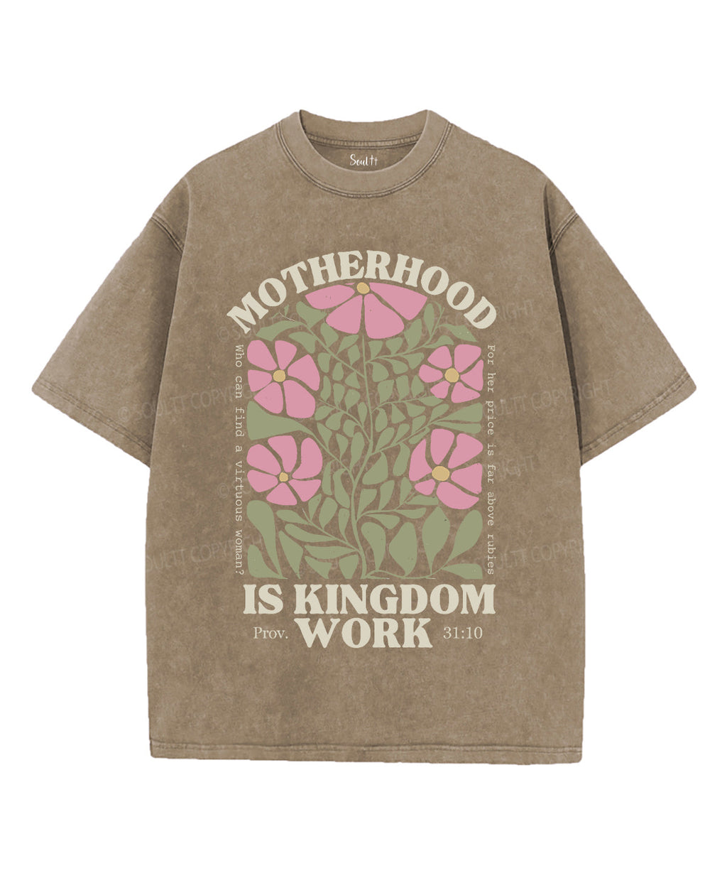 Motherhood Is Kingdom Work Unisex Washed Christian T-shirt Style005 Hoodie, Sweatshirt | CiraTrend.com (Image 5)