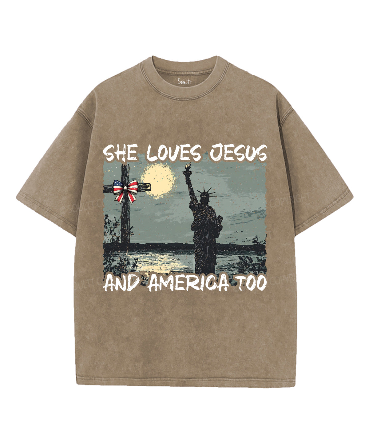 She Love Jesus Unisex Washed Christian T-shirt Hoodie, Sweatshirt | CiraTrend.com (Image 5)