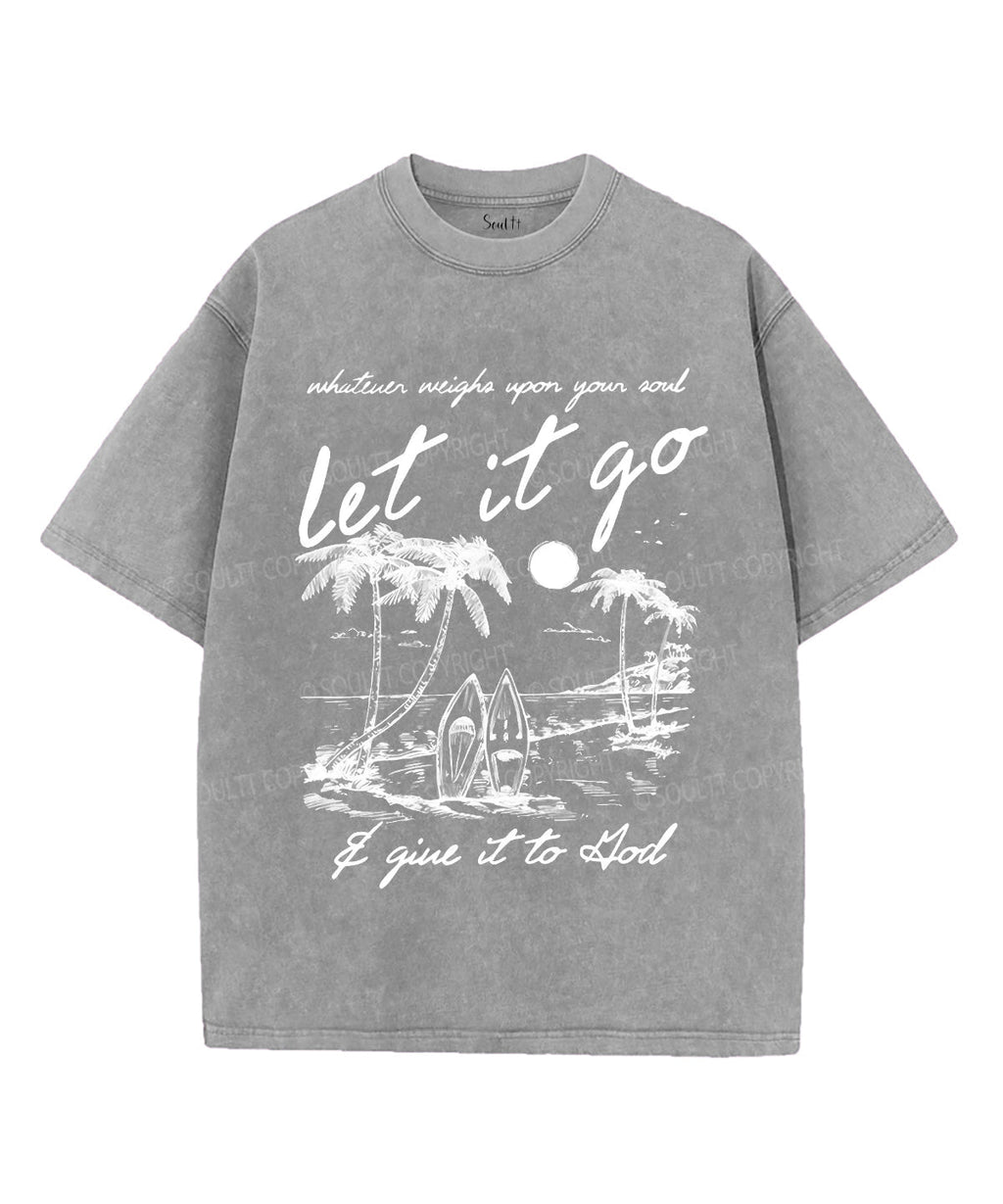 Let It Go Unisex Washed Christian T-shirt Hoodie, Sweatshirt | CiraTrend.com (Image 4)