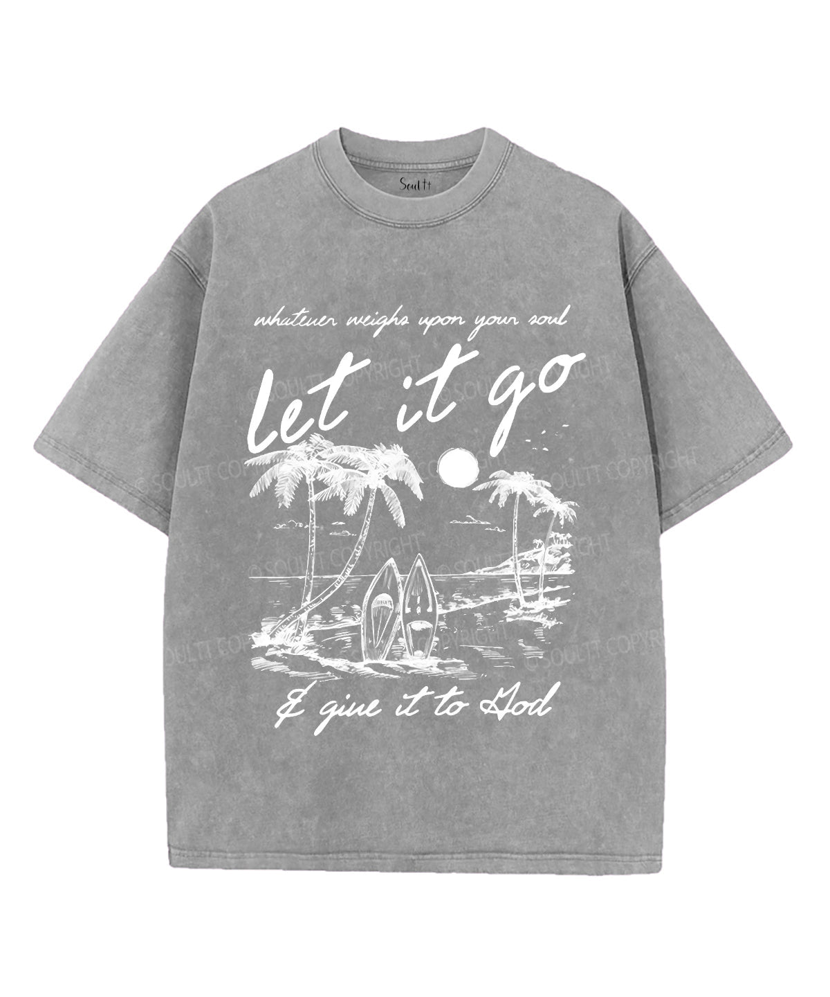 Let It Go Unisex Washed Christian T-shirt Hoodie, Sweatshirt | CiraTrend.com (Image 4)