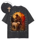 The Lord Is My Shepherd Double Sided Unisex Washed Christian T-shirt Style004 Hoodie, Sweatshirt | CiraTrend.com (Image 1)