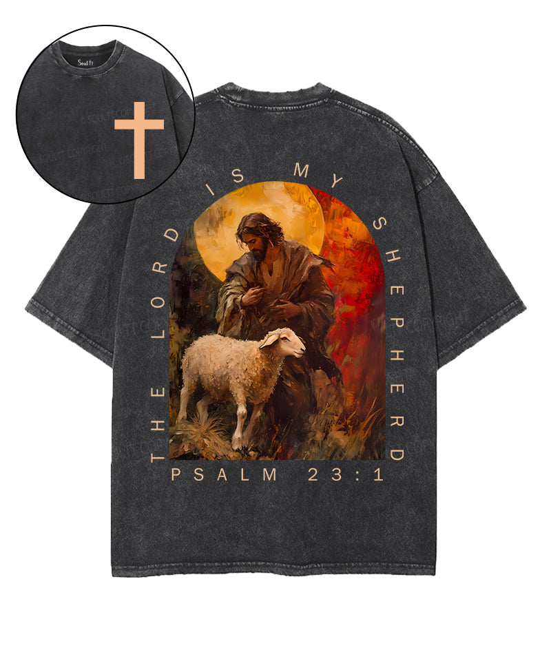 The Lord Is My Shepherd Double Sided Unisex Washed Christian T-shirt Style004 Hoodie, Sweatshirt | CiraTrend.com (Image 1)